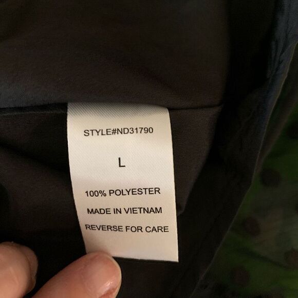 Urban Outfitters Lumière Black Swiss Dot Dolman Long Sleeve Mini Dress Size L - Picture 13 of 15